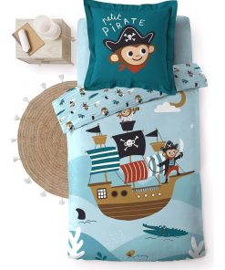 Housse de couette Moussaillon et pirate - Bleu