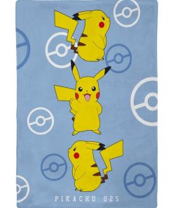 POKEMON - Plaid Pokémon Pikachu 110x130 cm - 100% Polyester - Bleu - Bleu