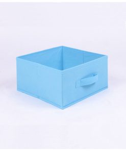 Lot De 2 Tiroirs Intissés Pliables 28x28cm - bleu turquoise