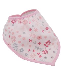 Bavoir bandana Liberty en coton Naissance - Rose