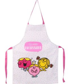 Tablier enfant Mr et Mme 40x55 cm coton rose - Rose