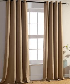 Univers Decor - Rideau Occultant 140 X 260 Cm - 2 Panneaux - Marron clair