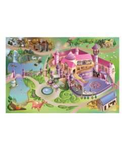 Tapis enfant 100x150 PRINCESS Multicolore fabriqué en Europe idéal pour Chambre - Multicolore