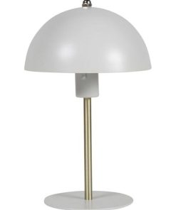 Lampe métal Lydia blanche dorée - Blanc