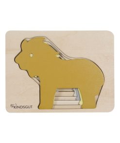 Puzzle animaux lion en bois - N/A