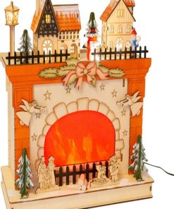 Lampe à cheminée Monde de Noël - Rouge