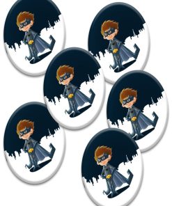 6 Badges Anniversaire Super-héros Inspiré De 'batman' | Fabrication Française - N/A
