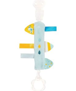 Doudou Nattou Cheval Bleu 24 x 4 cm Attache tétine - Tim & Tiloo - Bleu