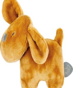 Nattou doudou hochet chien caramel Charlie - Marron