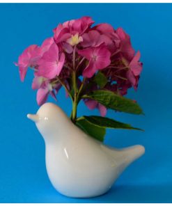 Vase En Porcelaine Blanche Forme Oiseau - Blanc