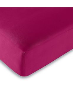 Drap housse 57 fils/cm² toutes dimensions - Rose fushia