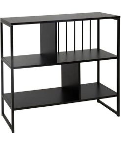 Étagère bois pieds métal Berlin - Noir