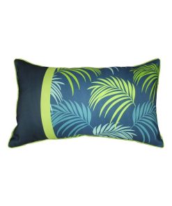 Coussin Passepoil Blue Végétal 30x50cm - Vert