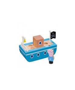 Peppa Pig Bateau En Bois Et Personnage Georges - N/A
