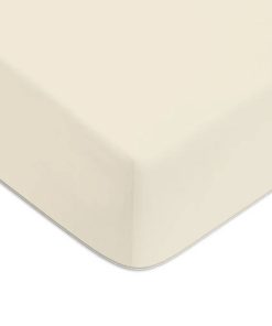 Future Home - Drap housse en coton 57 fils uni - Beige