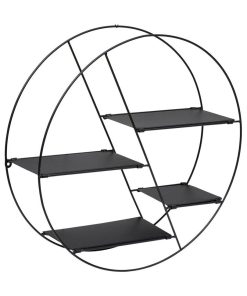 Étagère métal ronde Lara D50 noir - Noir