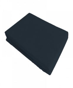 Blanc Avenue Drap Plat Satin De Coton - Bleu foncé
