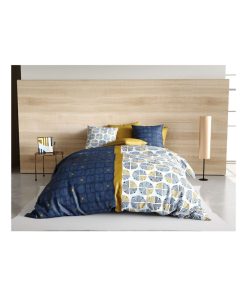 Housse de couette + taie geometrique Sirius - Bleu