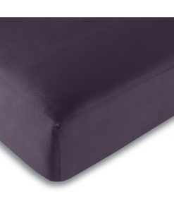 Drap housse 57 fils/cm² toutes dimensions - Violet prune