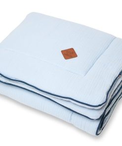 Ma première couverture en gaze de coton, Jeanne - Bleu