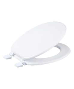 Abattant WC Bois moulé blanc - Blanc