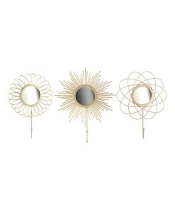 Lot de 3 patères filaires décoratives - Doré/or