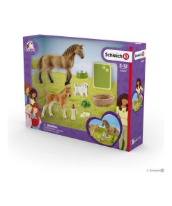 Set de figurines et accessoires - Les soins pour bébé animaux d'Horse Club Sarah - N/A