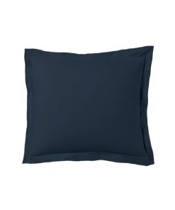Blanc Avenue Taie D'oreiller 50x70 Cm Satin De Coton - Bleu foncé