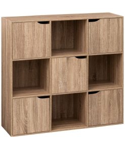 Étagère bois 9 cases mix n door naturel - Beige