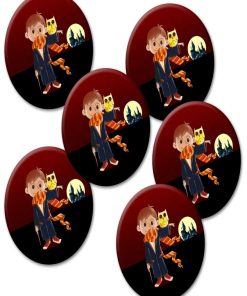 6 Badges Anniversaire 'sorcier' | Fabrication Française - N/A