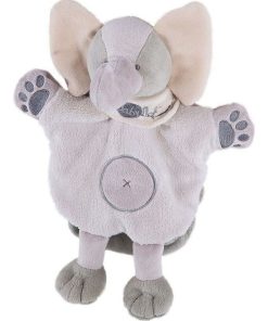 doudou Babynat Elephant Gris Jumbo BN908 Savane Marionnette - Gris