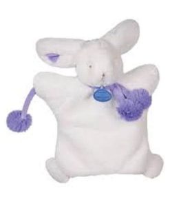 doudou Doudou et compagnie Lapin DC2742 Pompons marionnette - Violet