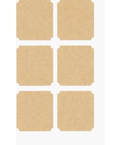 24 Autocollants étiquettes - papier kraft - N/A