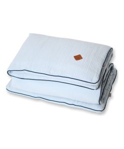 Couette et oreiller - prêt à dormir, Jeanne - Bleu