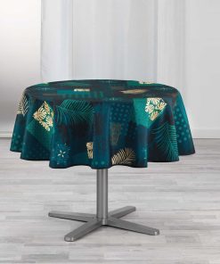 Nappe ronde Oreane - Bleu