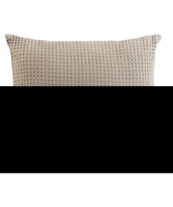 Coussin dehoussable Collection Gaufrettes - Beige foncé