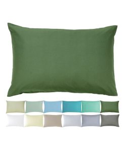 Taie d'oreiller bébé - 100% coton Bio - 'P'tit Basile' - Vert kaki