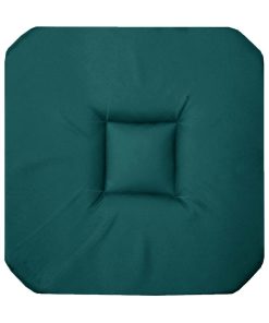 Coussin galette de chaise 4 rabats Uni Panamas - Vert émeraude