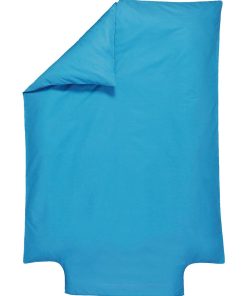 Housse de couette Coton Bio 57 fils - 'P'tit Basile' - Bleu canard