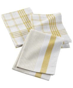 3 Serviettes Torchons Modele Praticco - Jaune