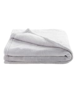 Couverture microfibre Microdoux gris perle (75 x 100 cm) - Gris