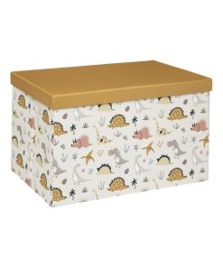 Boite de rangement carton dinosaure - Blanc