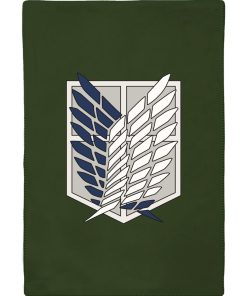 Plaid Attaque Des Titans Bataillon D'Exploration 110x130 cm - 100% Polyester – Vert - Vert