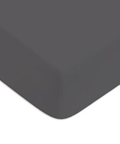 Future Home - Drap housse en coton 57 fils uni - Gris