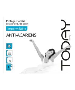 Protège matelas imperméable ANTI ACARIENS - Blanc