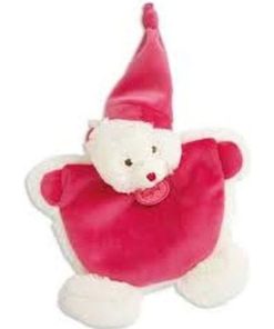 doudou Babynat Ours Rose Les Calins Plat - Rose