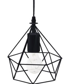 Suspension métal filaire D19 H22 noir - Noir