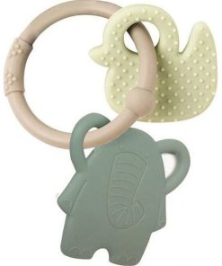 Trousseau de dentition éléphant et canard - Vert