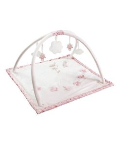 Tapis d'éveil musical avec arches liberty rose (90 cm) - Rose