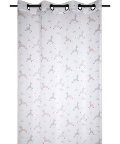 Voilage à œillets 140x260 cm Cyrielle blanc - Blanc